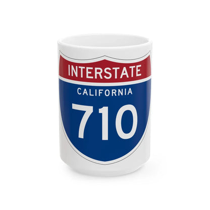I-710 CA (California) (Road Sign) White Coffee Mug 15oz - Go Mug Yourself
