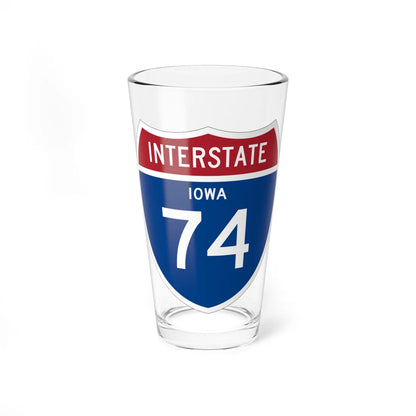 I-74 IA 1957 (Iowa) (Road Sign) Pint Glss 16oz 16oz - Go Mug Yourself
