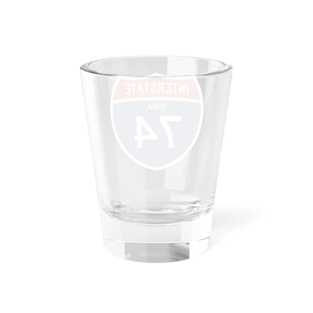 I-74 IA 1957 (Iowa) (Road Sign) Shot Glass 1.5oz - Go Mug Yourself