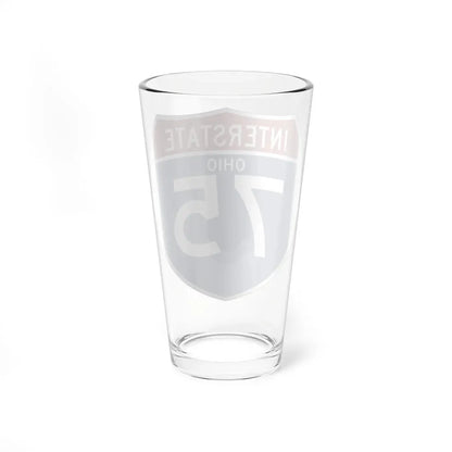 I-75 OH (Ohio) (Road Sign) Pint Glass 16oz - Go Mug Yourself