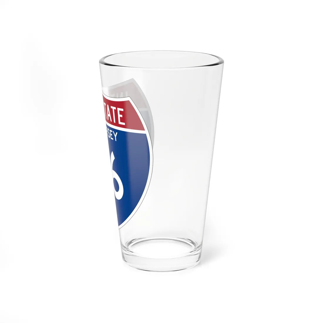 I-76 NJ Metric (New Jersey) (Road Sign) Pint Glass 16oz - Go Mug Yourself