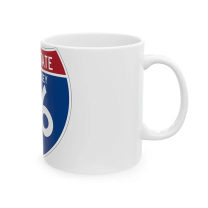 I-76 NJ (New Jersey) (Road Sign) White Coffee Mug - Go Mug Yourself