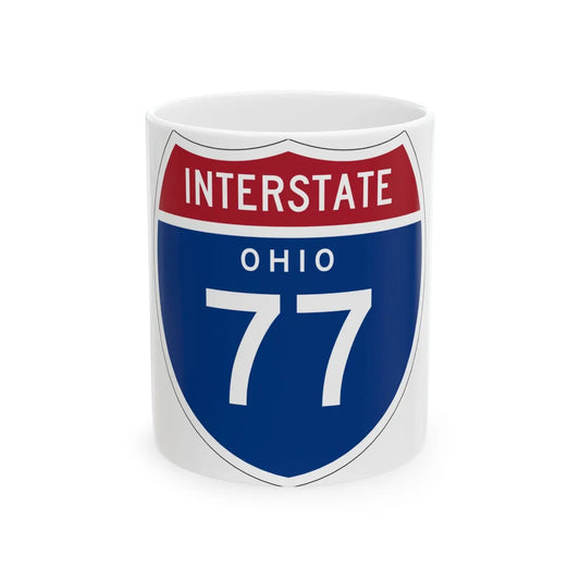 I-77 OH 1957 (Ohio) (Road Sign) White Coffee Mug 11oz - Go Mug Yourself