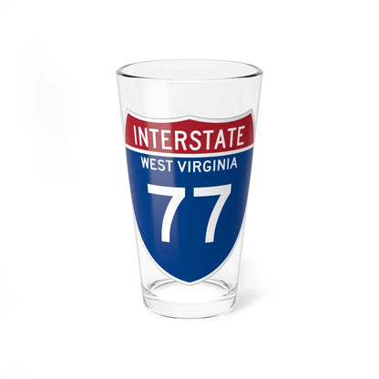 I-77 WV Metric (Virginia) (Road Sign) Pint Glass 16oz 16oz - Go Mug Yourself