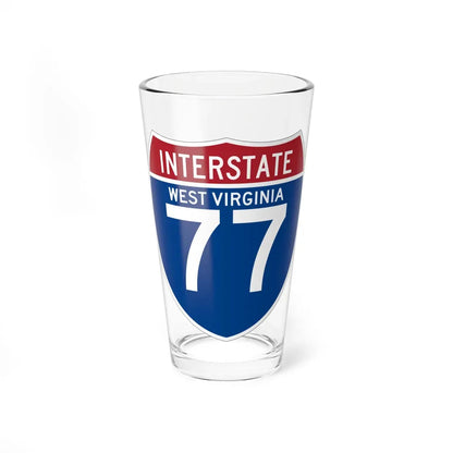 I-77 WV (Virginia) (Road Sign) Pint Glass 16oz 16oz - Go Mug Yourself