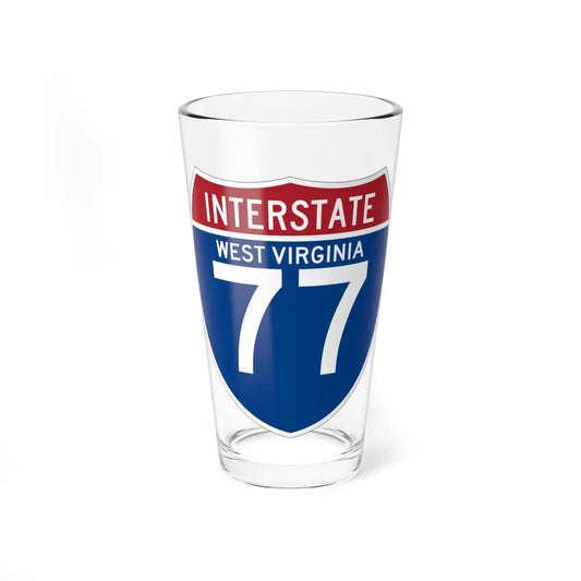 I-77 WV (Virginia) (Road Sign) Pint Glass 16oz 16oz - Go Mug Yourself