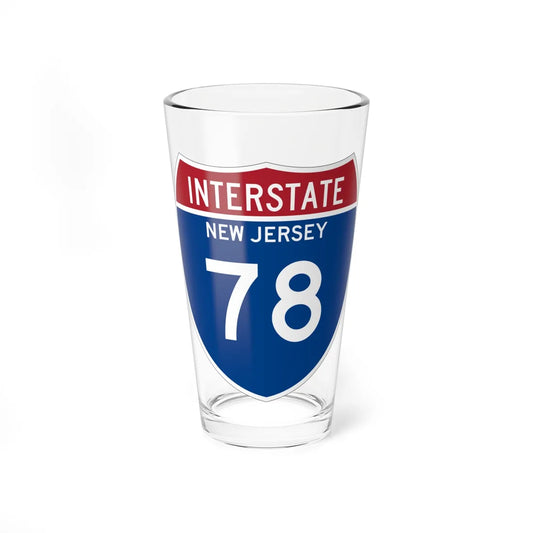 I-78 NJ Metric (New Jersey) (Road Sign) Pint Glass 16oz 16oz - Go Mug Yourself