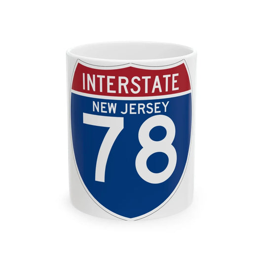 I-78 NJ (New Jersey) (Road Sign) White Coffee Mug 11oz - Go Mug Yourself