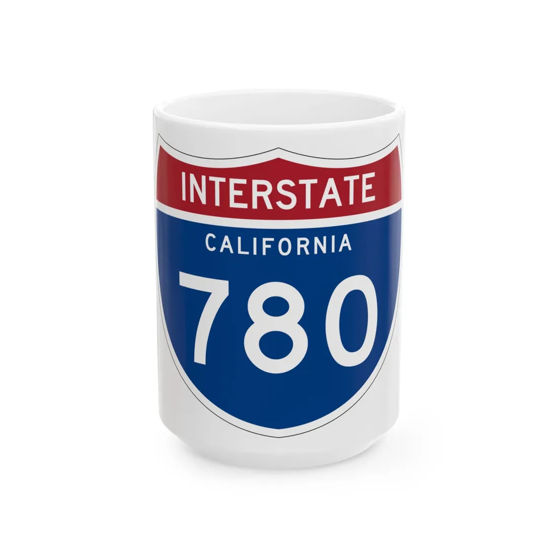 I-780 CA (California) (Road Sign) White Coffee Mug 15oz - Go Mug Yourself
