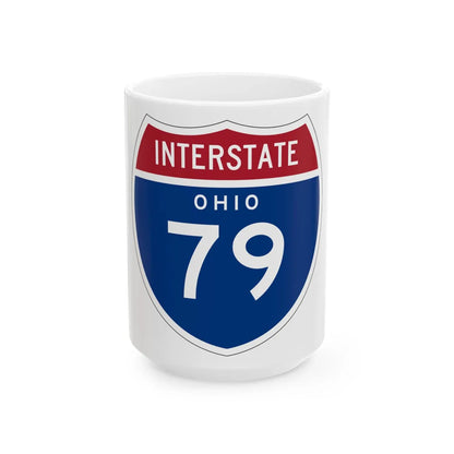 I-79 OH 1957 (Ohio) (Road Sign) White Coffee Mug 15oz - Go Mug Yourself
