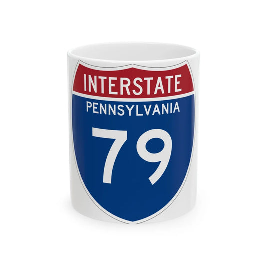 I-79 PA Metric (Pennsylvania) (Road Sign) White Coffee Mug 11oz - Go Mug Yourself