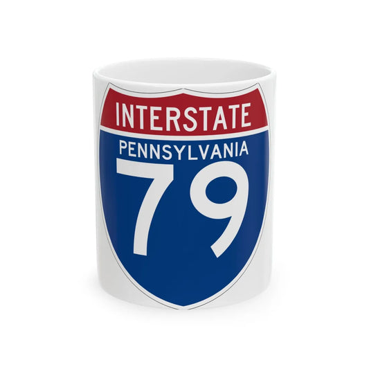 I-79 PA (Pennsylvania) (Road Sign) White Coffee Mug 11oz - Go Mug Yourself