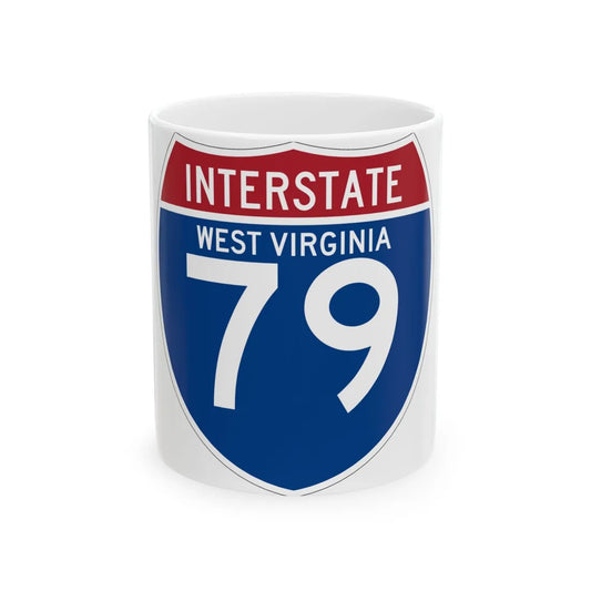 I-79 WV (Virginia) (Road Sign) White Coffee Mug 11oz - Go Mug Yourself
