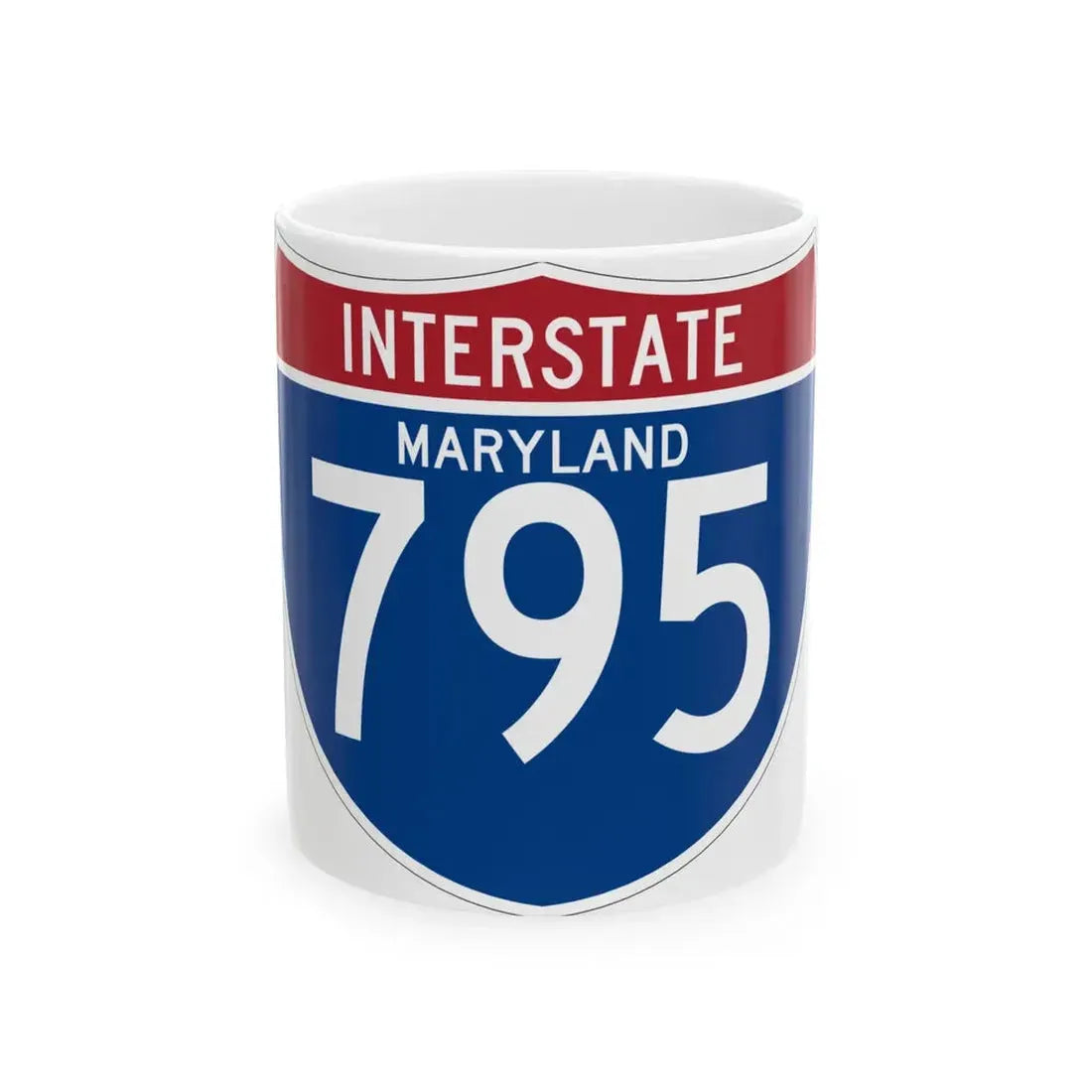 I-795 MD (Maryland) (Road Sign) White Coffee Mug 11oz - Go Mug Yourself