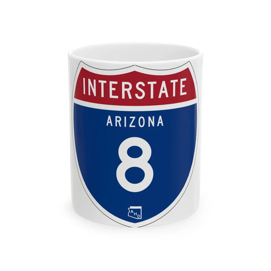 I-8 AZ 1957 (Arizona) (Road Sign) White Coffee Mug 11oz - Go Mug Yourself