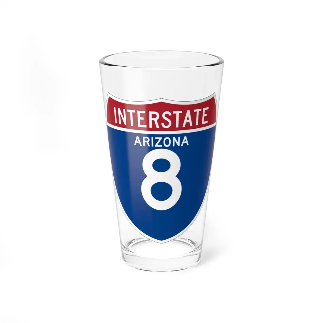 I-8 AZ (Arizona) (Road Sign) Pint Glass 16oz 16oz - Go Mug Yourself