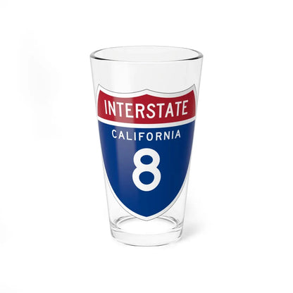 I-8 CA (California) (Road Sign) Pint Glass 16oz 16oz - Go Mug Yourself