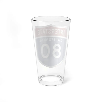 I-80 CA (California) (Road Sign) Pint Glass 16oz - Go Mug Yourself