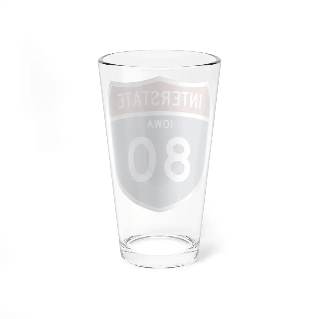 I-80 IA 1957 (Iowa) (Road Sign) Pint Glass 16oz - Go Mug Yourself