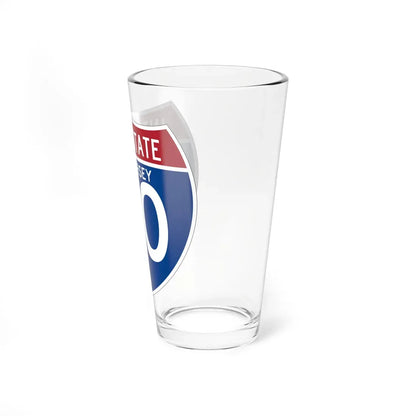 I-80 NJ (New Jersey) (Road Sign) Pint Glass 16oz - Go Mug Yourself