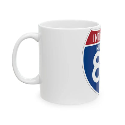I-80 NJ (New Jersey) (Road Sign) White Coffee Mug - Go Mug Yourself