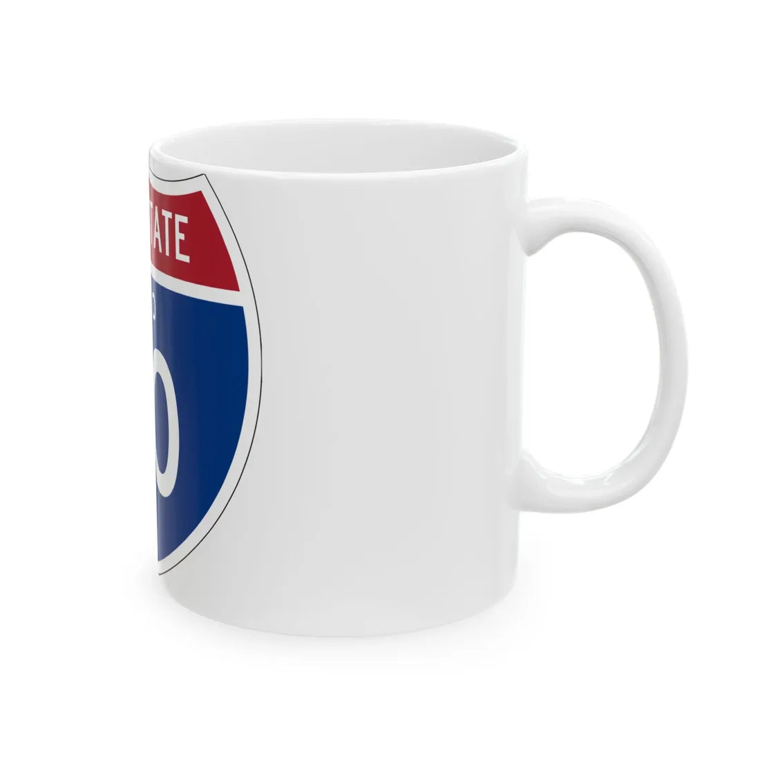 I-80 OH 1957 (Ohio) (Road Sign) White Coffee Mug - Go Mug Yourself