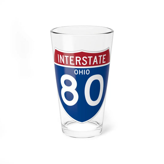 I-80 OH (Ohio) (Road Sign) Pint Glss 16oz 16oz - Go Mug Yourself