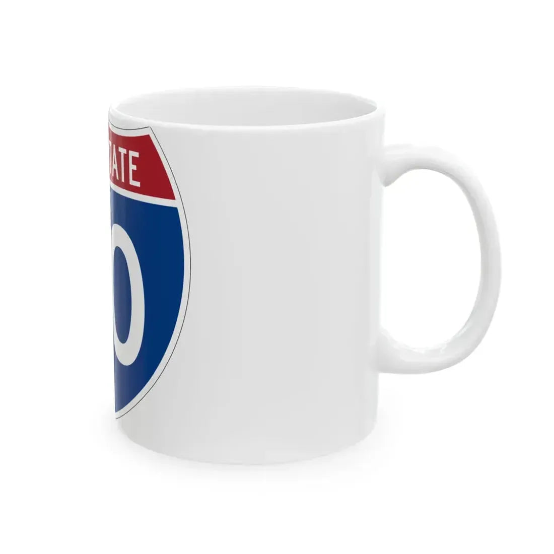 I-80 OH (Ohio) (Road Sign) White Coffee Mug - Go Mug Yourself