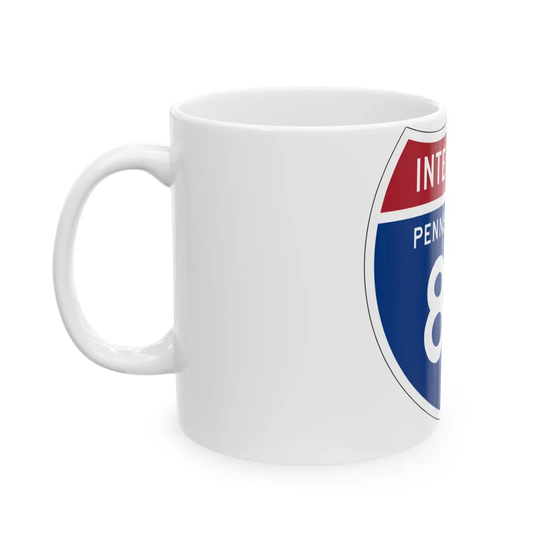 I-80 PA 1957 (Pennsylvania) (Road Sign) White Coffee Mug - Go Mug Yourself
