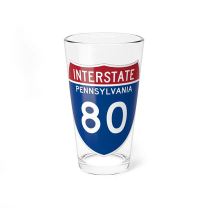 I-80 PA Metric (Pennsylvania) (Road Sign) Pint Glass 16oz 16oz - Go Mug Yourself
