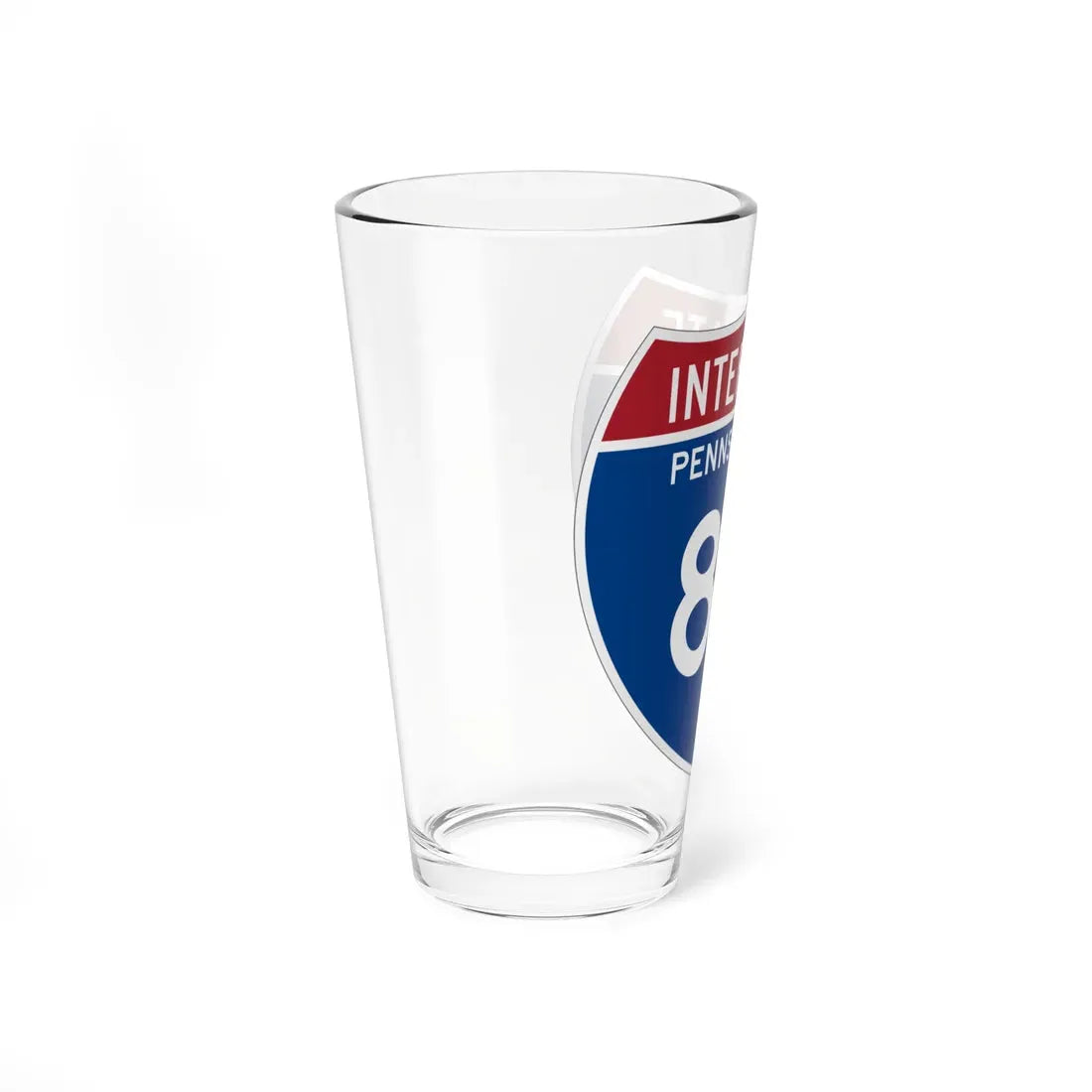I-80 PA Metric (Pennsylvania) (Road Sign) Pint Glass 16oz - Go Mug Yourself