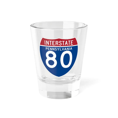 I-80 PA (Pennsylvania) (Road Sign) Shot Glass 1.5oz 1.5oz - Go Mug Yourself
