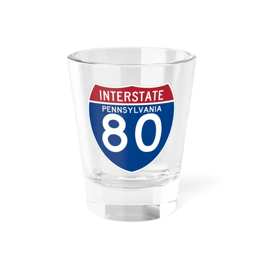 I-80 PA (Pennsylvania) (Road Sign) Shot Glass 1.5oz 1.5oz - Go Mug Yourself