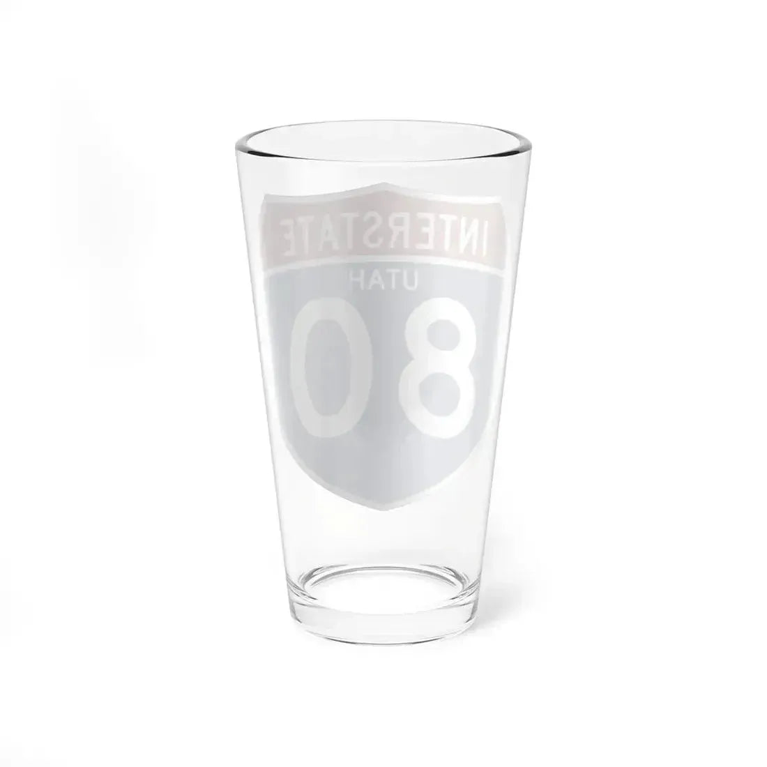 I-80 UT (Utah) (Road Sign) Pint Glass 16oz - Go Mug Yourself