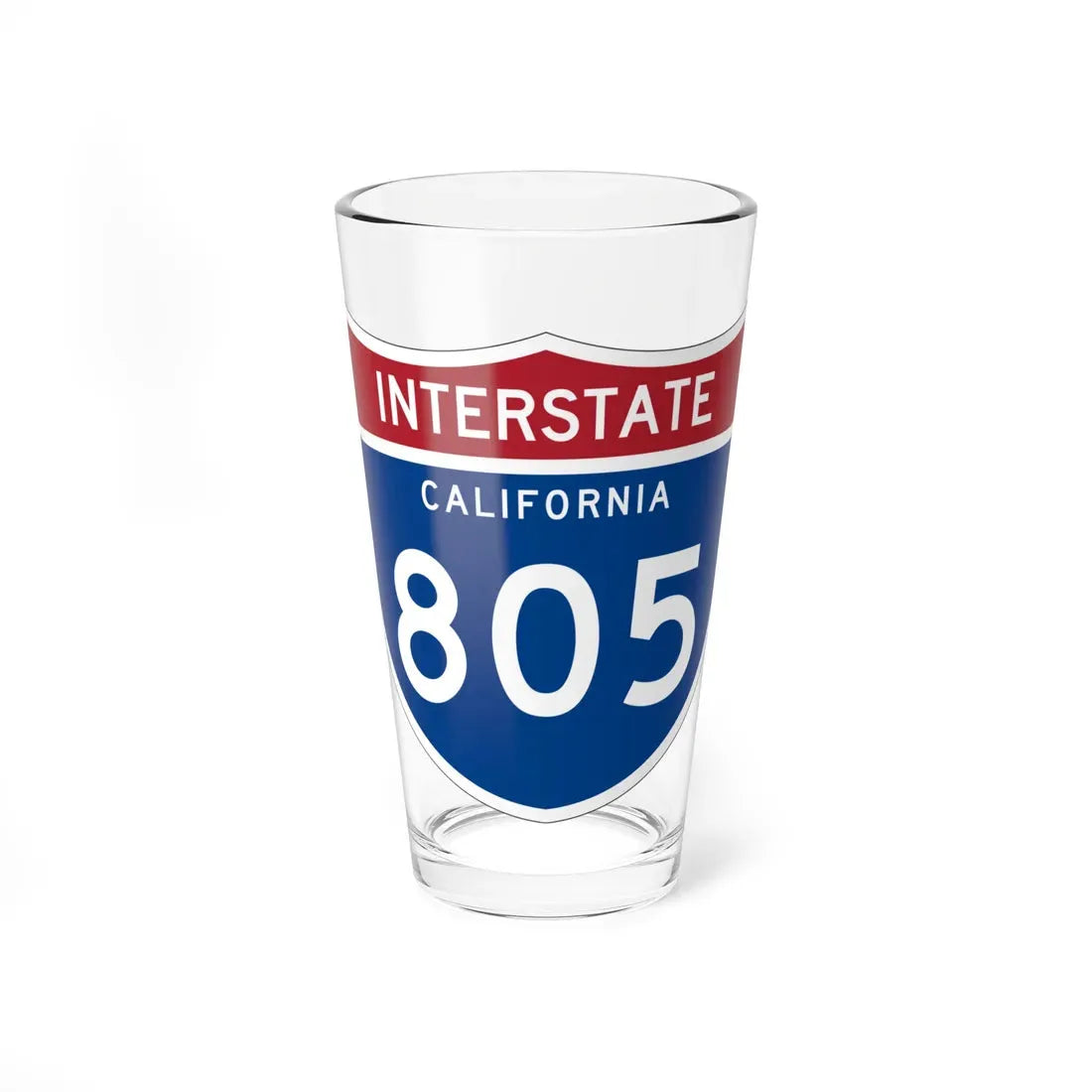 I-805 CA (California) (Road Sign) Pint Glass 16oz 16oz - Go Mug Yourself