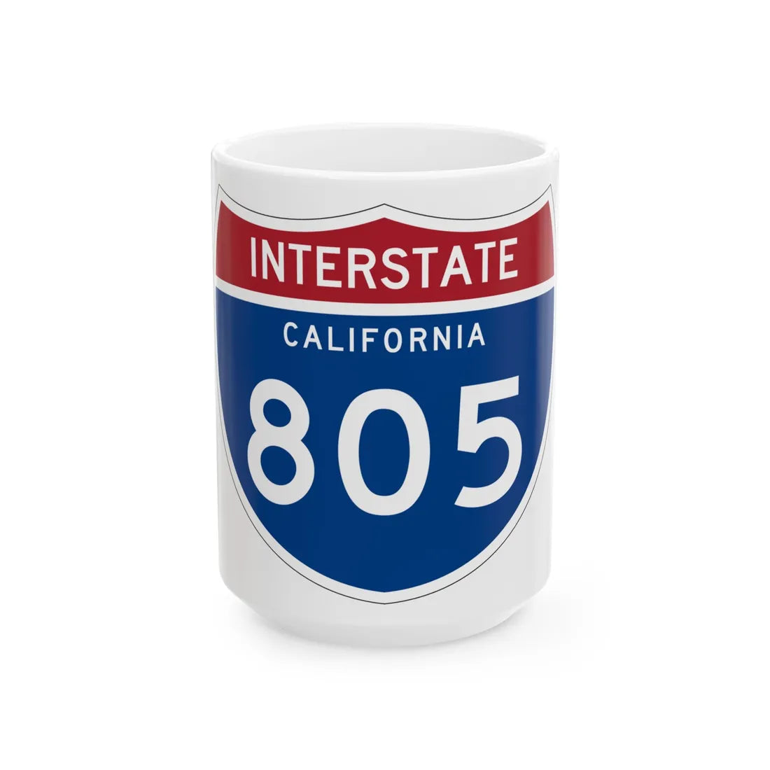 I-805 CA (California) (Road Sign) White Coffee Mug 15oz - Go Mug Yourself