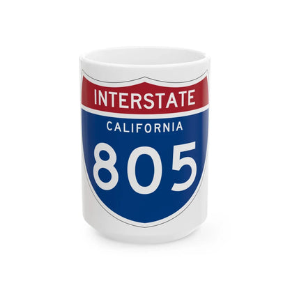 I-805 CA (California) (Road Sign) White Coffee Mug 15oz - Go Mug Yourself