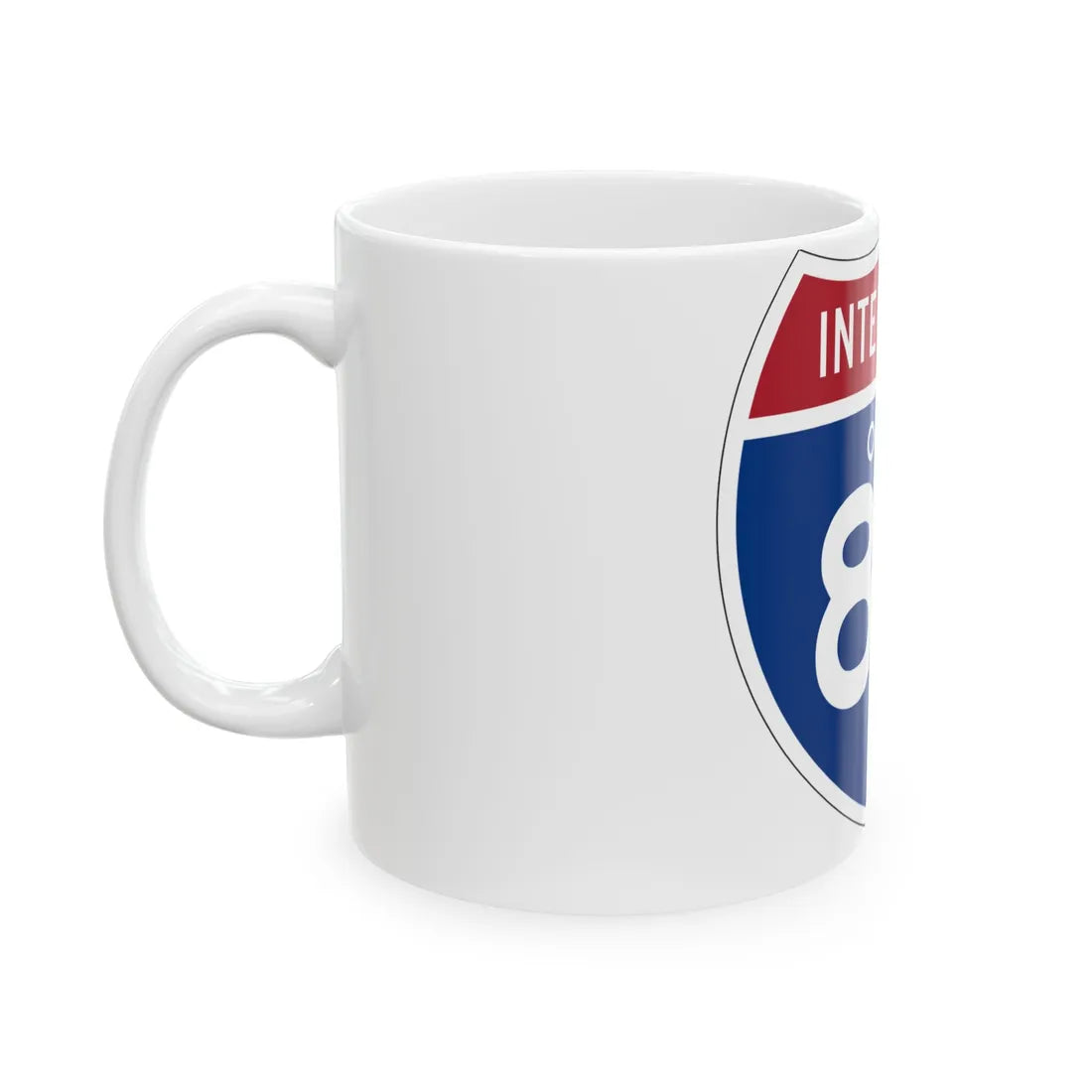 I-80N OH 1957 (Ohio) (Road Sign) White Coffee Mug - Go Mug Yourself