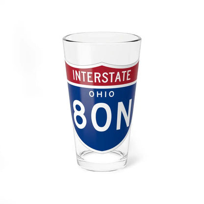 I-80N OH 1961 (Ohio) (Road Sign) Pint Glass 16oz 16oz - Go Mug Yourself