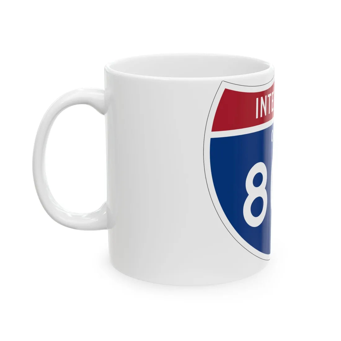 I-80N OH 1961 (Ohio) (Road Sign) White Coffee Mug - Go Mug Yourself