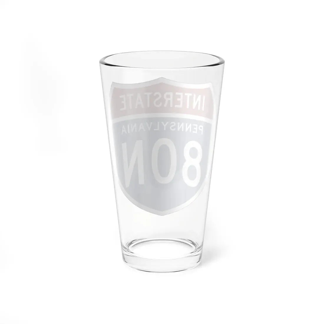 I-80N PA 1957 (Pennsylvania) (Road Sign) Pint Glass 16oz - Go Mug Yourself