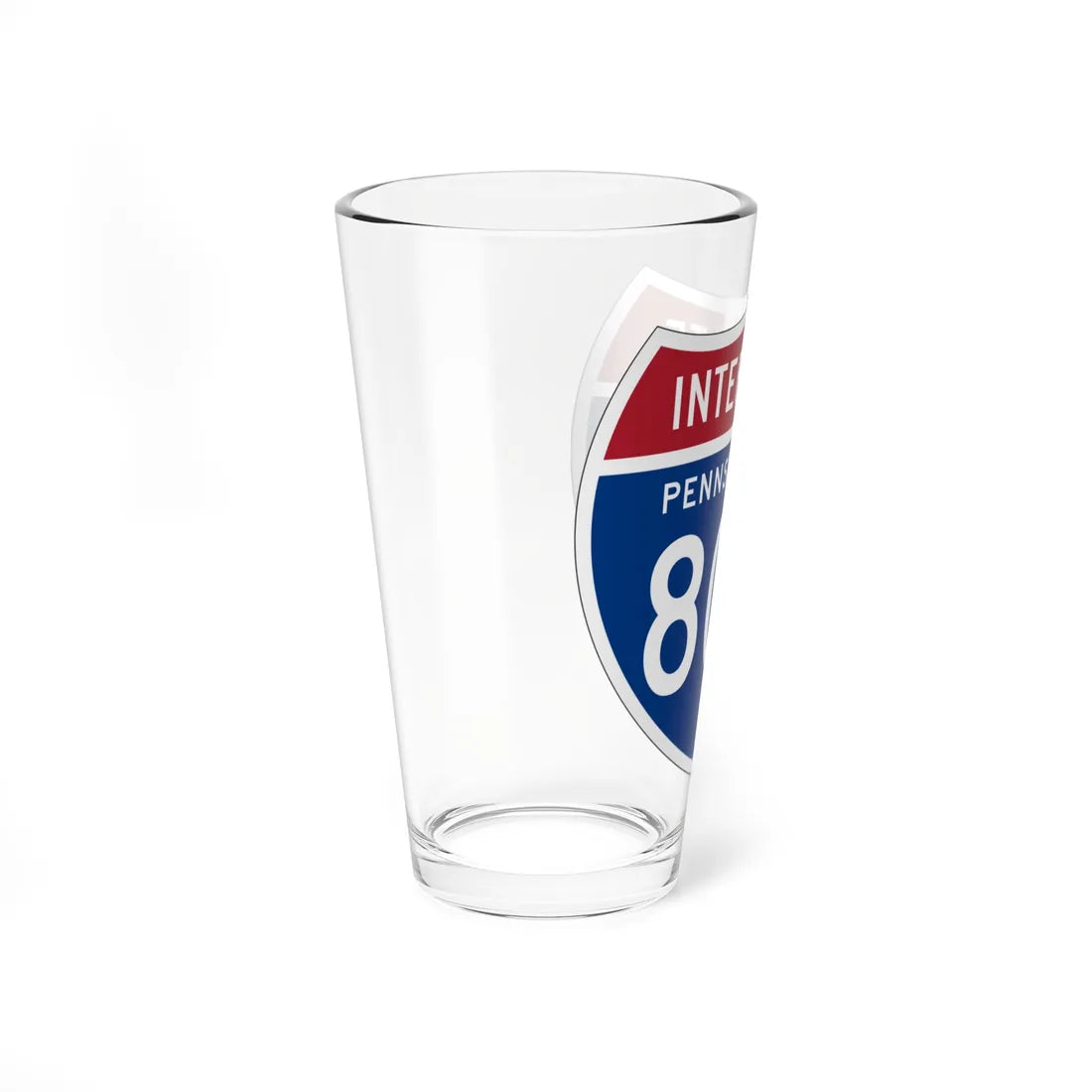 I-80N PA 1957 (Pennsylvania) (Road Sign) Pint Glss 16oz - Go Mug Yourself