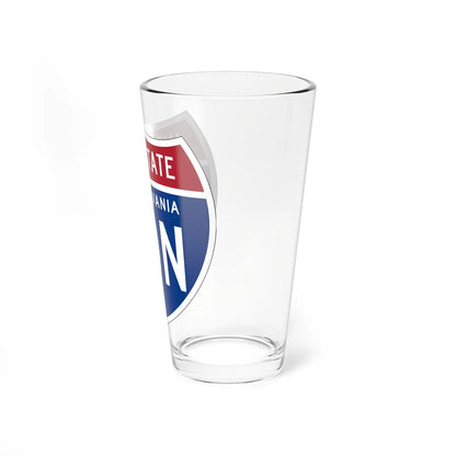 I-80N PA 1957 (Pennsylvania) (Road Sign) Pint Glss 16oz - Go Mug Yourself