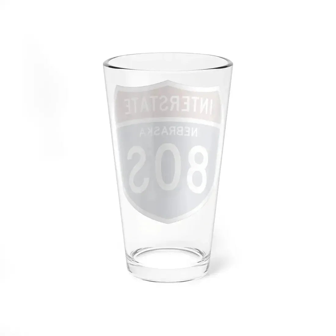 I-80S NE 1957 (Nebraska) (Road Sign) Pint Glass 16oz - Go Mug Yourself