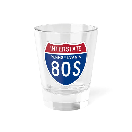 I-80S PA 1957 (Pennsylvania) (Road Sign) Shot Glass 1.5oz 1.5oz - Go Mug Yourself