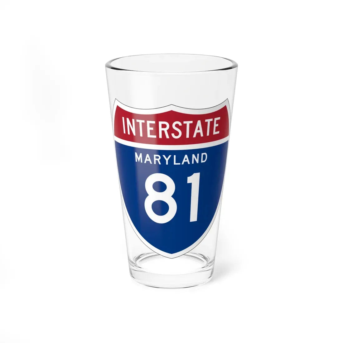 I-81 MD 1957 (Maryland) (Road Sign) Pint Glass 16oz 16oz - Go Mug Yourself
