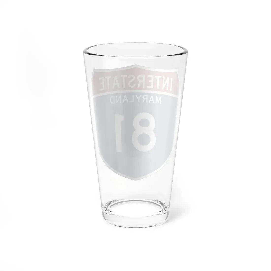 I-81 MD Metric (Maryland) (Road Sign) Pint Glass 16oz - Go Mug Yourself