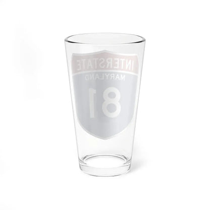 I-81 MD Metric (Maryland) (Road Sign) Pint Glass 16oz - Go Mug Yourself