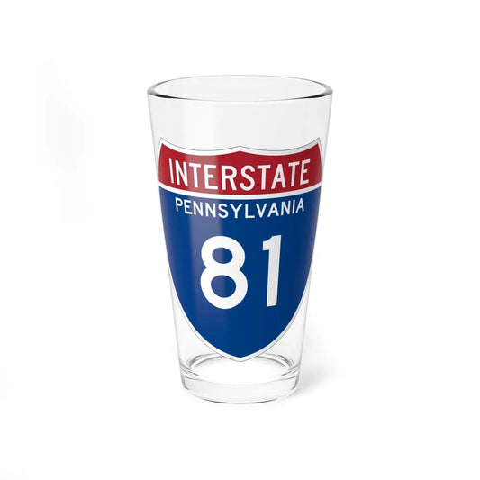 I-81 PA Metric (Pennsylvania) (Road Sign) Pint Glass 16oz 16oz - Go Mug Yourself