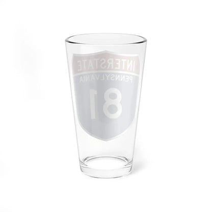 I-81 PA Metric (Pennsylvania) (Road Sign) Pint Glass 16oz - Go Mug Yourself